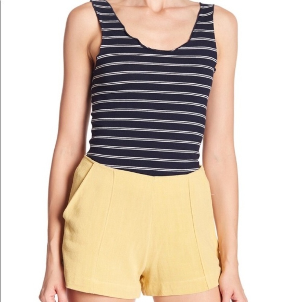 🌸Good Luck Gem Scalloped Striped Tank Top